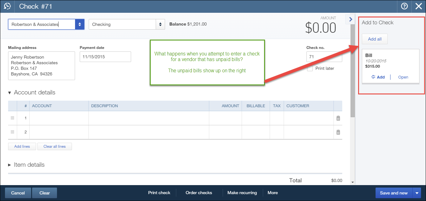 How to Enter a Check in QuickBooks Online – 10 Minute Bookkeeping