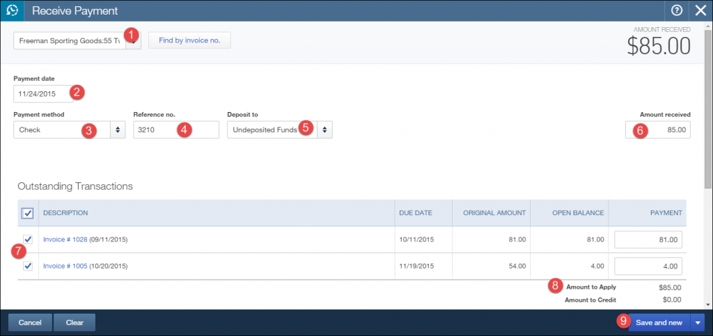 How to Enter Customer Payments and Deposits in QuickBooks ...