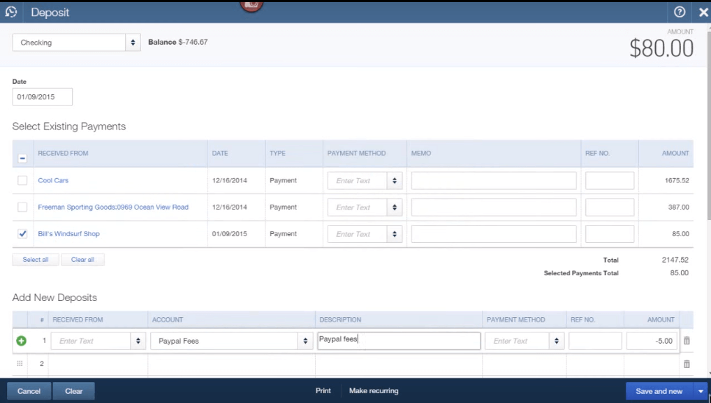 How to Enter Paypal Fees and Merchant Fees in QBO