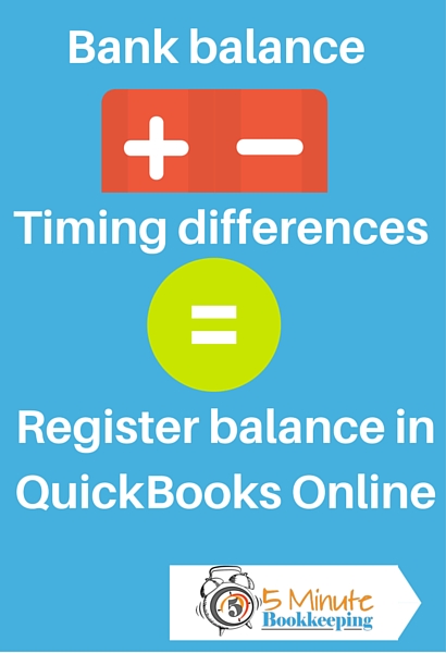 Two Reasons Why the Bank Balance Does Not Equal the Register Balance in QBO