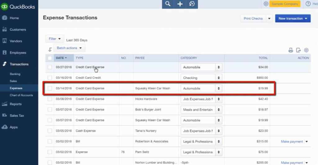 How to void edit delete transactions in QBO