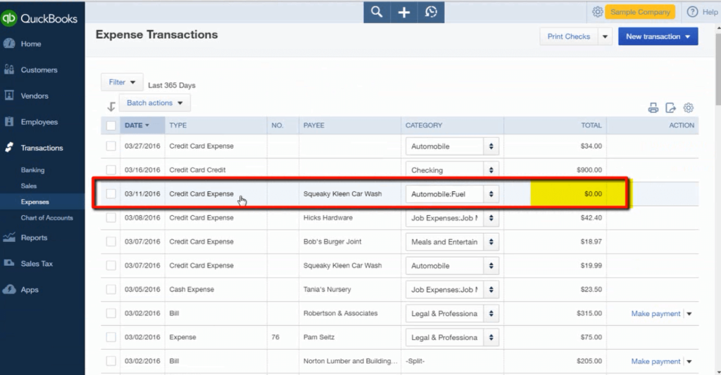 How to void edit delete transactions in QBO