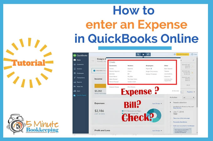 Image result for Quickbooks expense image