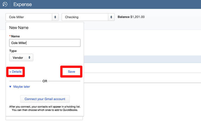 How to enter Expenses in QuickBooks Online