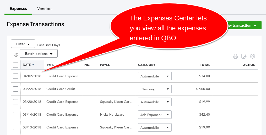 how to post personal expenses in quickbooks