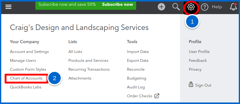 Export Chart Of Accounts Quickbooks Online