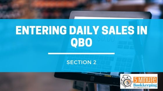 enter daily sales in quickbooks online