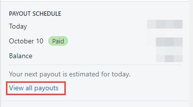 how to view all payouts in Shopify