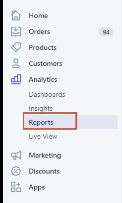How to run reports in Shopify